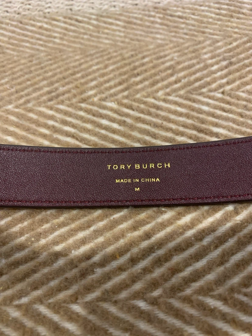 Tory Burch Belt - 1” Embossed Croc Logo Belt - photo 4