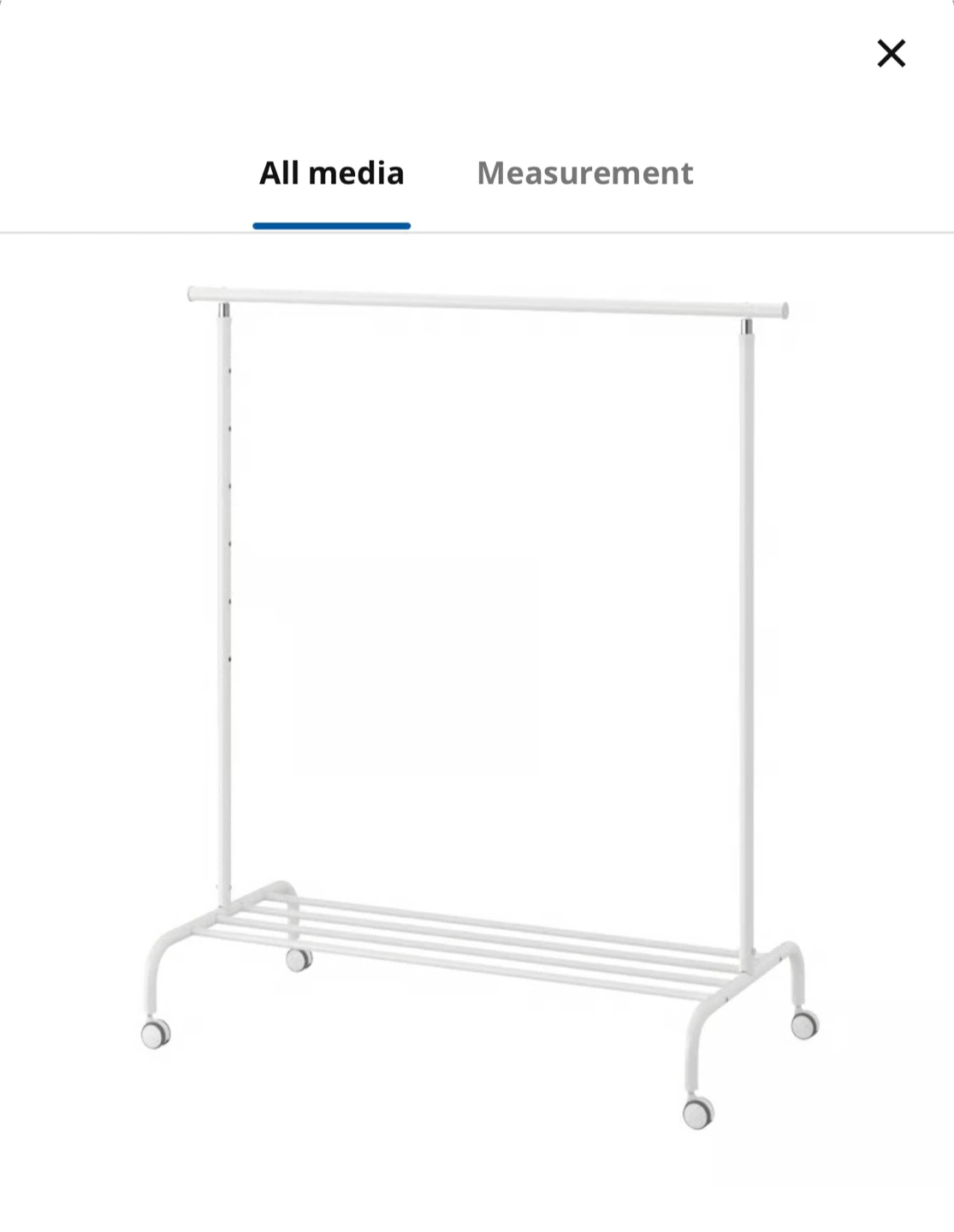 IKEA RIGGA Clothes Rack White