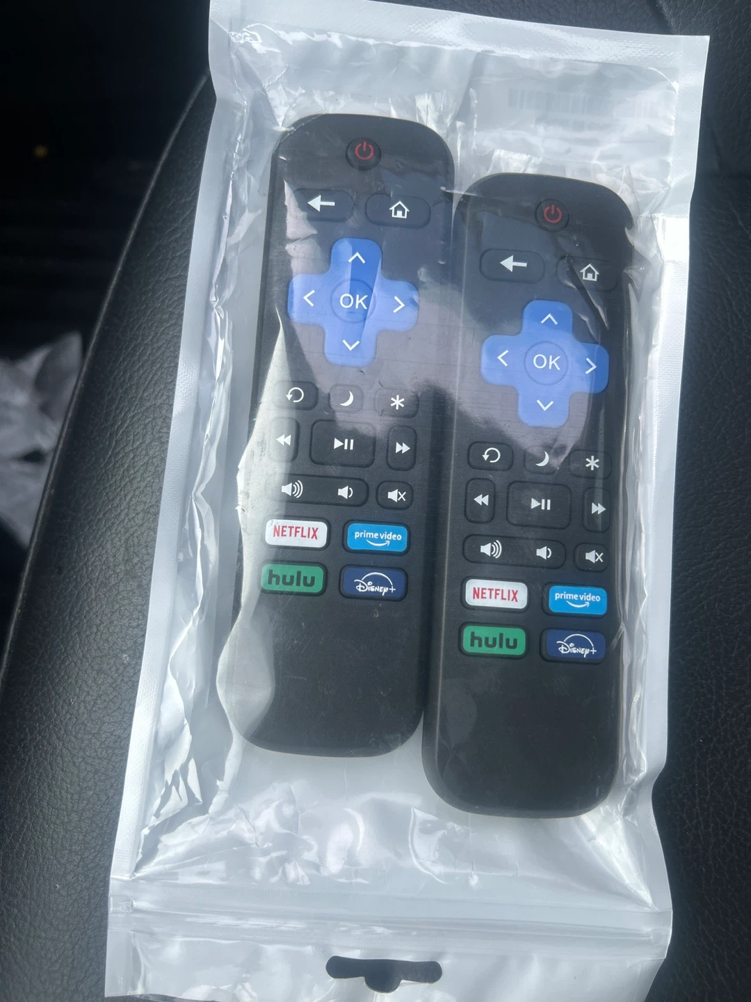 Two replacement remote controls for Roku TV