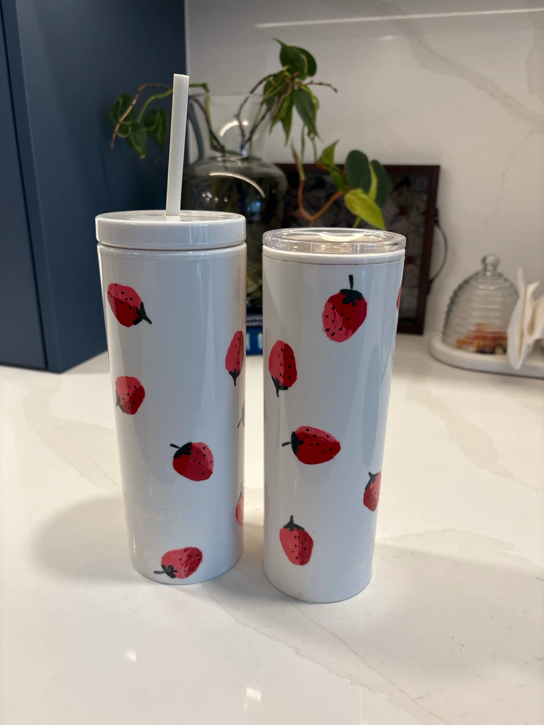 Set of 2 Kate Spade Strawberry Tumblers