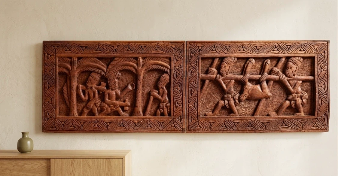Wooden Carved Panel Wall Art - photo 2
