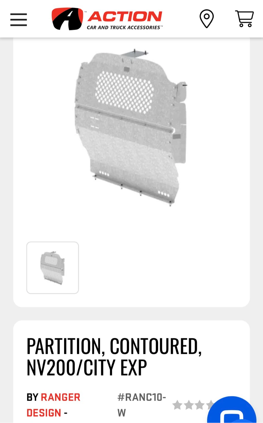 Ranger Design Contoured Cargo Van Partition