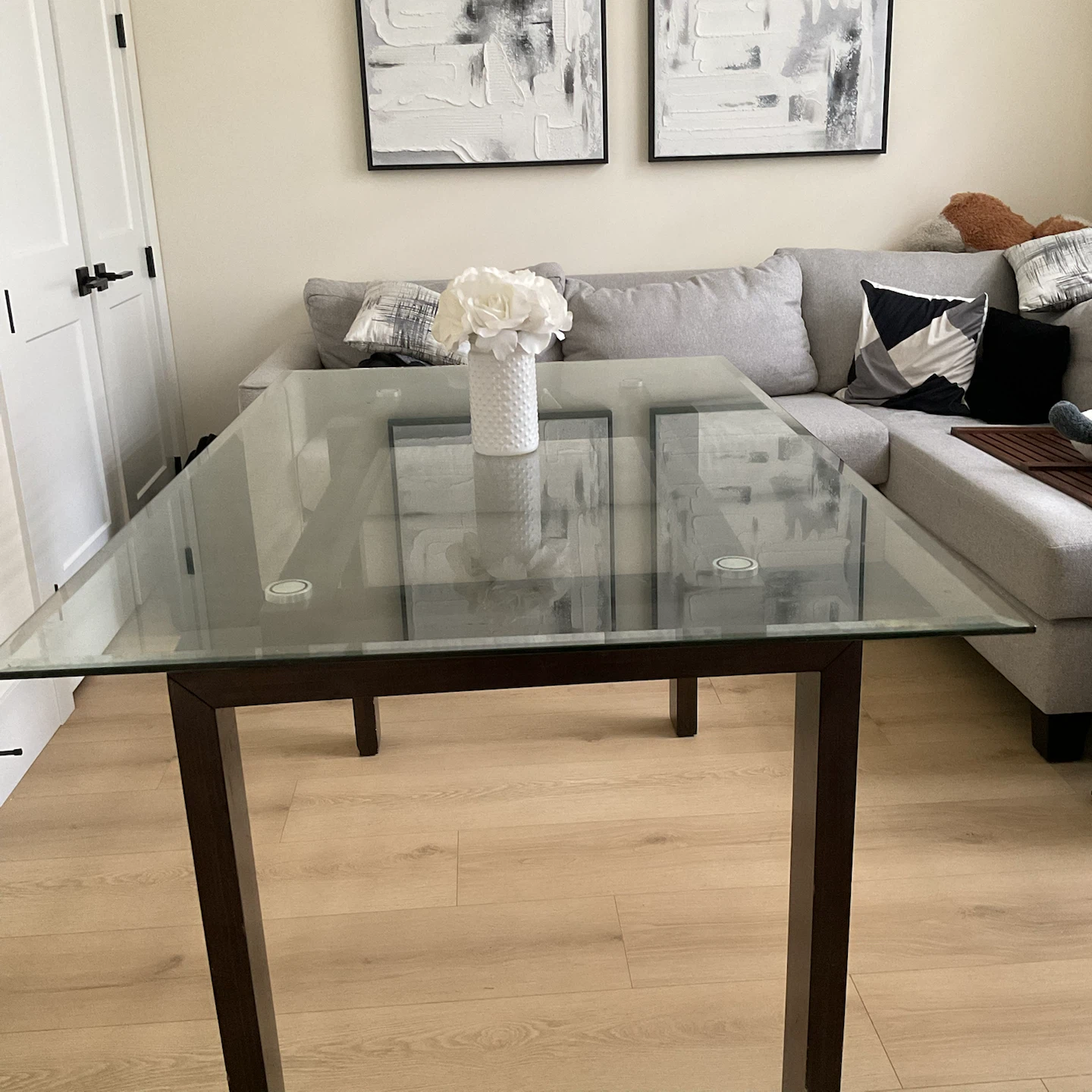 Glass Top Dining Table