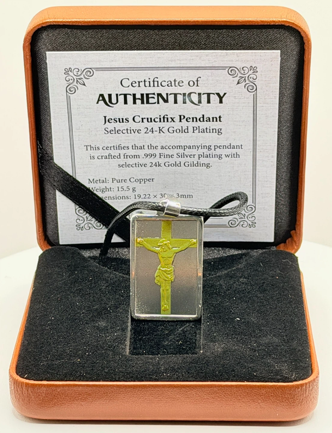 Jesus Crucifix Pendant with 24K Gold Plating - photo 2