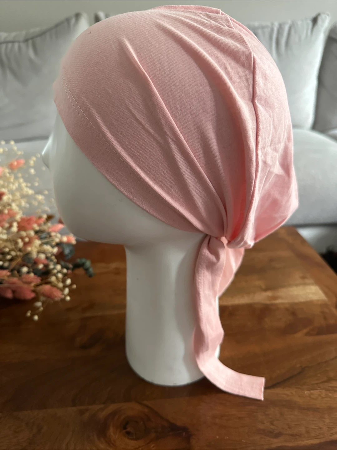 Pink Tie-Back Head Wrap