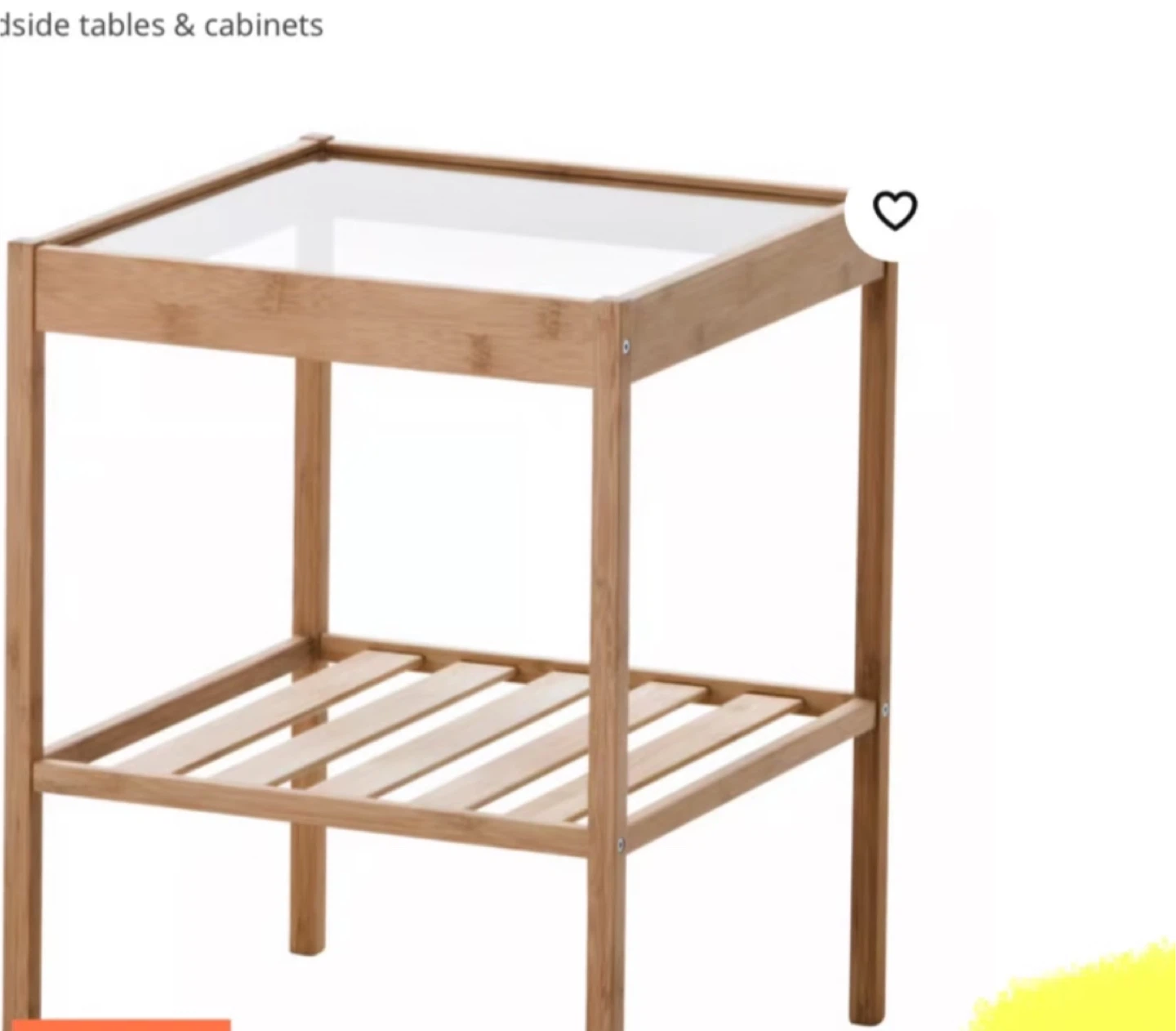 IKEA NESNA Bedside Table in Bamboo - photo 2