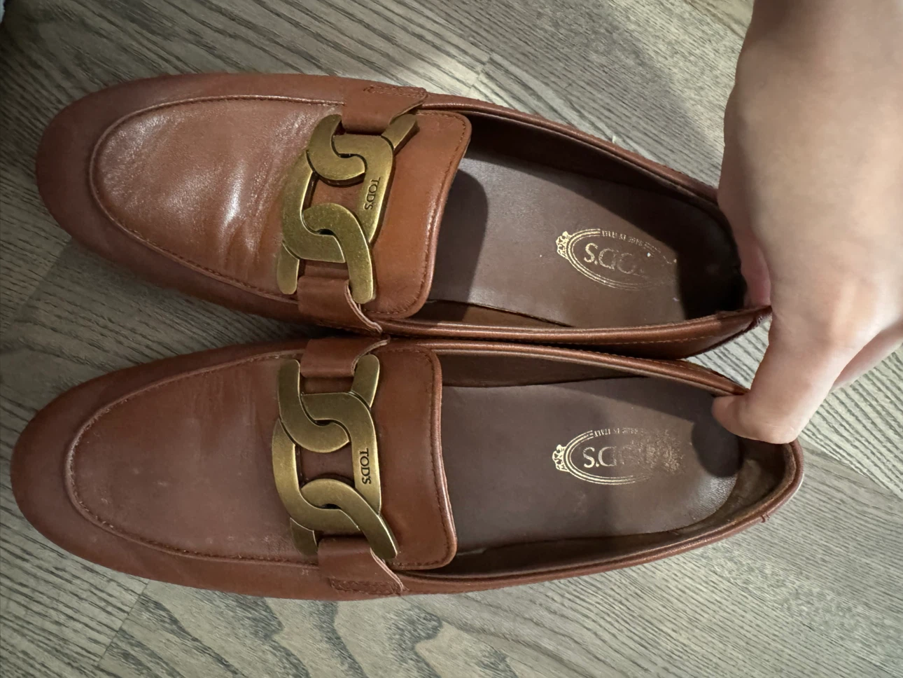 Authentic Tod's Brown Leather Loafers Size 37