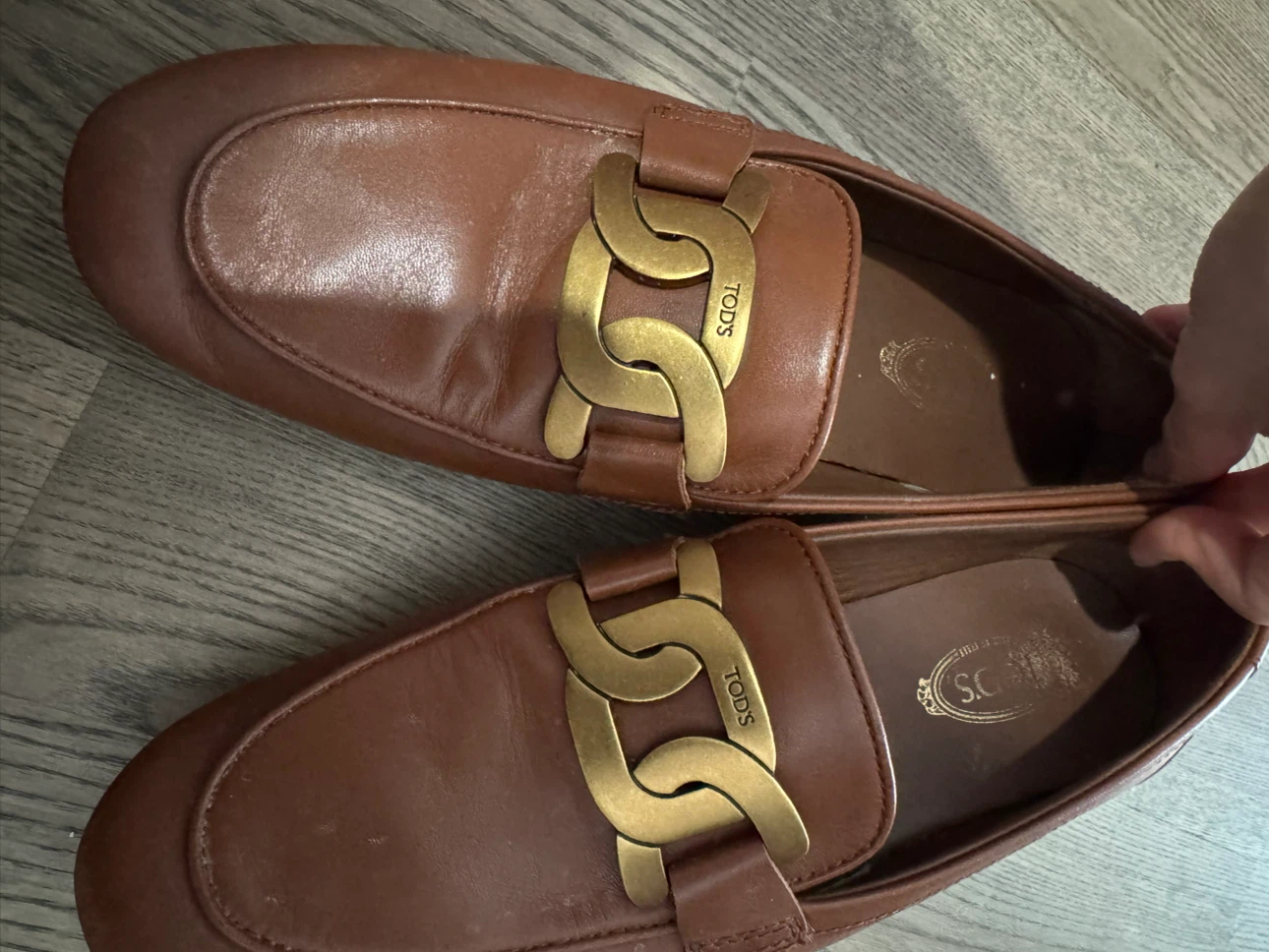 Authentic Tod's Brown Leather Loafers Size 37 - photo 2
