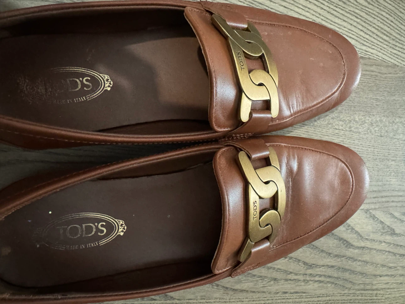 Authentic Tod's Brown Leather Loafers Size 37 - photo 5