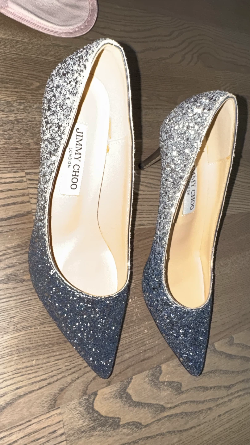 Jimmy Choo Glitter Heels Size 37 - photo 2