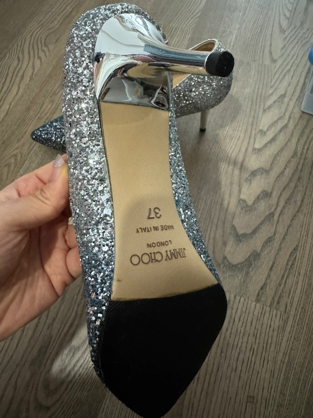 Jimmy Choo Glitter Heels Size 37 - photo 5