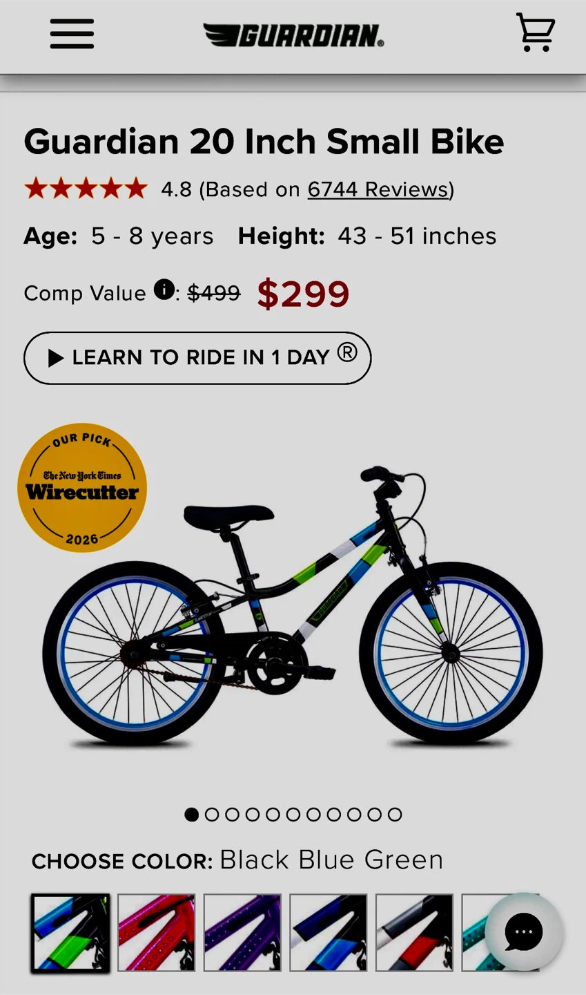 Guardian Ethos 20 Inch Kids Bike