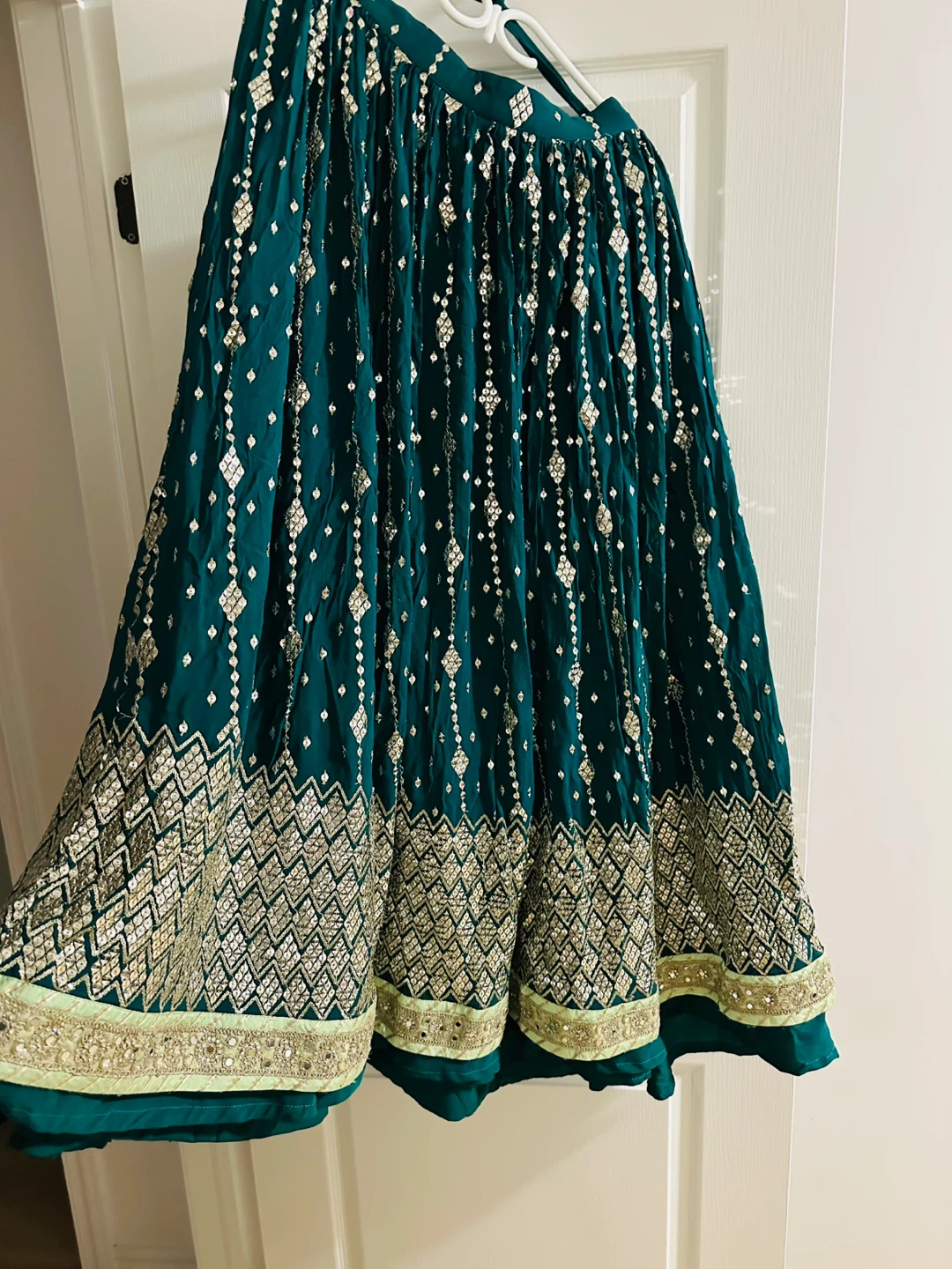 Beautiful Mint Green & Deep Emerald Lehenga Set.