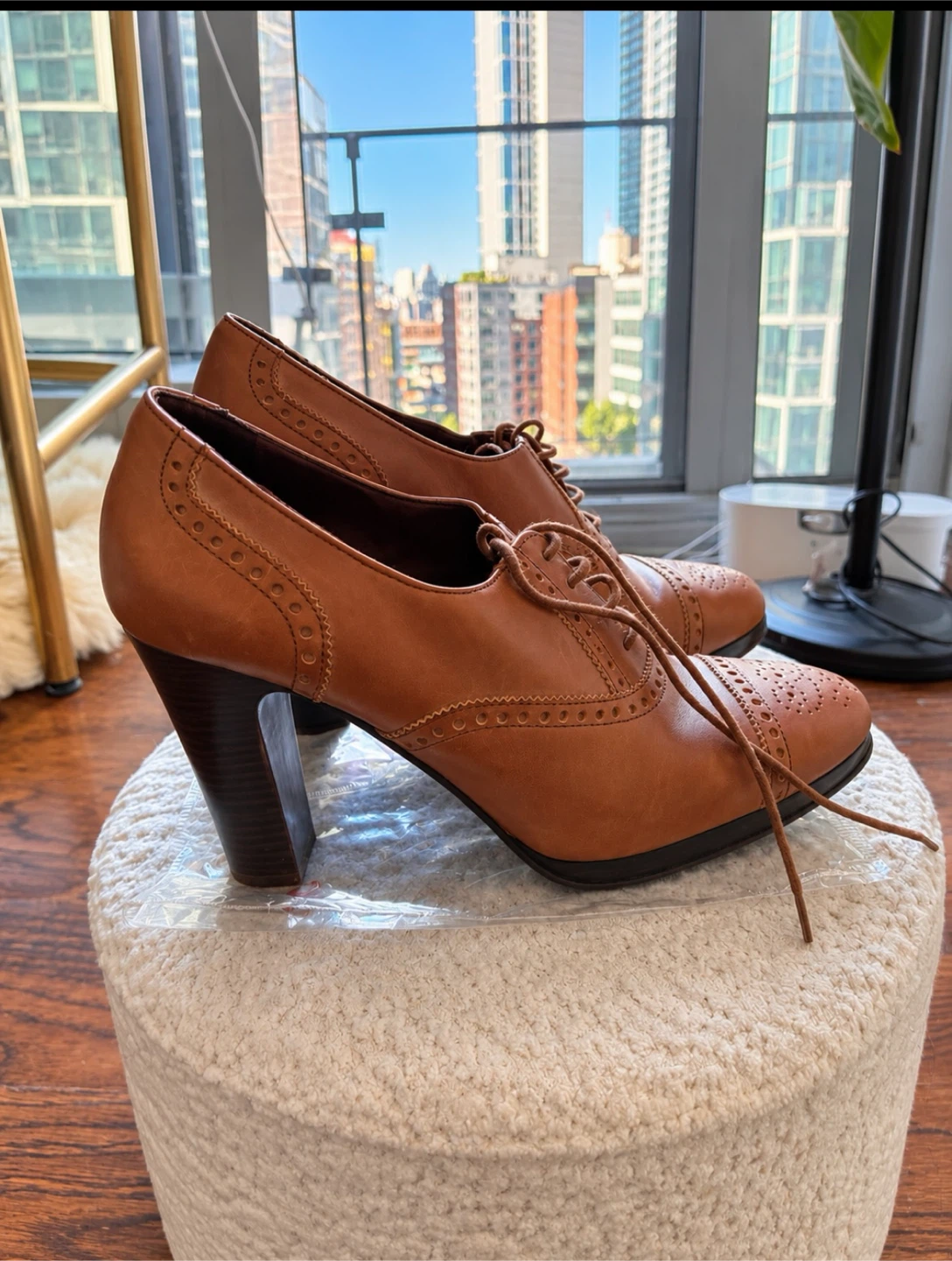 J Crew Brown Brogue Heels - photo 3