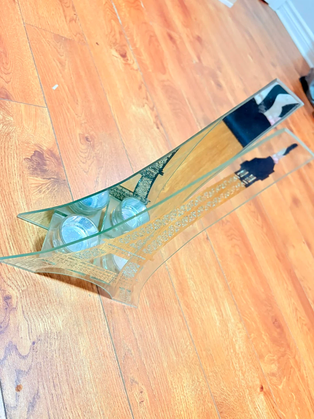 Eiffel Tower Glass Tealight Candle Holder