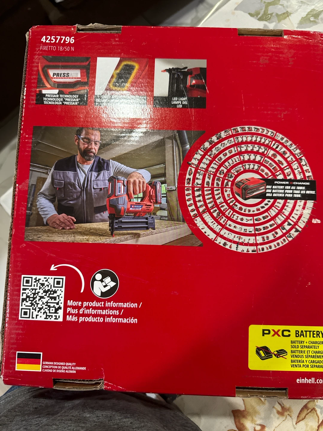 Einhell Professional Cordless Brad Nailer Fixetto 18/50 N - photo 5