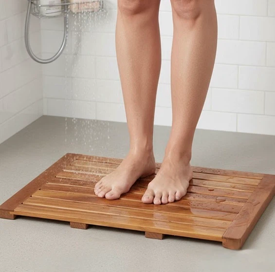 New Utoplike Teak Wood Bath / Shower Mat