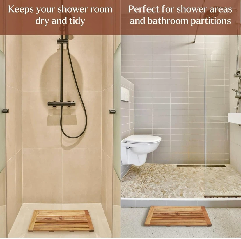 New Utoplike Teak Wood Bath / Shower Mat - photo 3