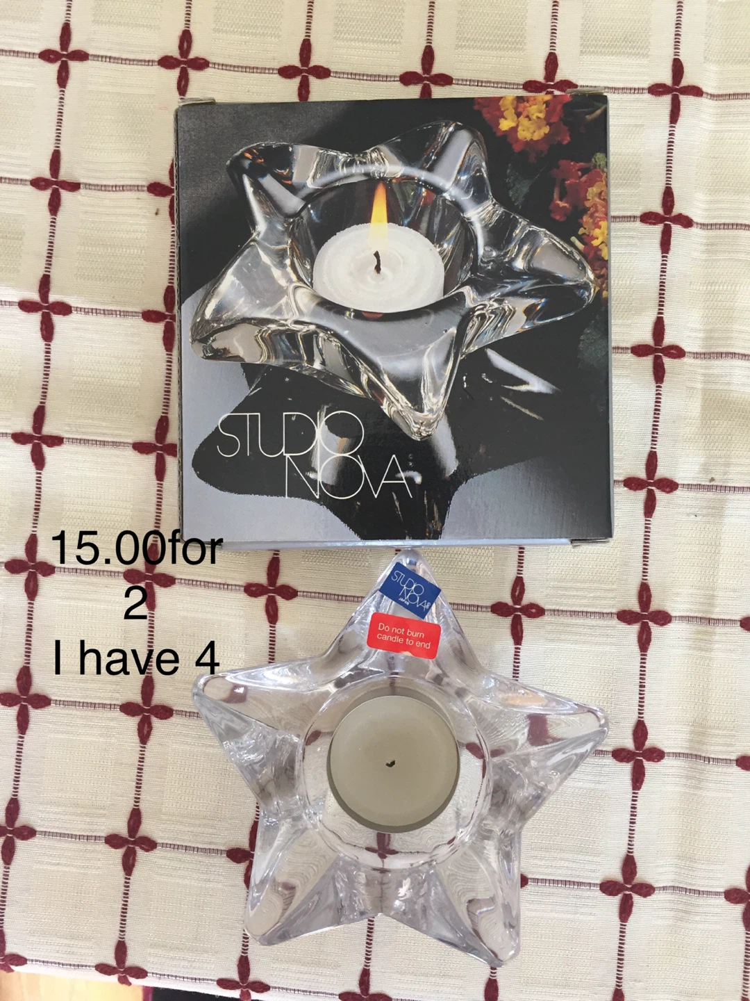 $14 for 2 . Studio Nova Star Candle Holders