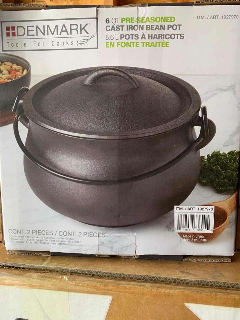 New Denmark Tools for Cooks 6 QT Cast Iron Bean Pot