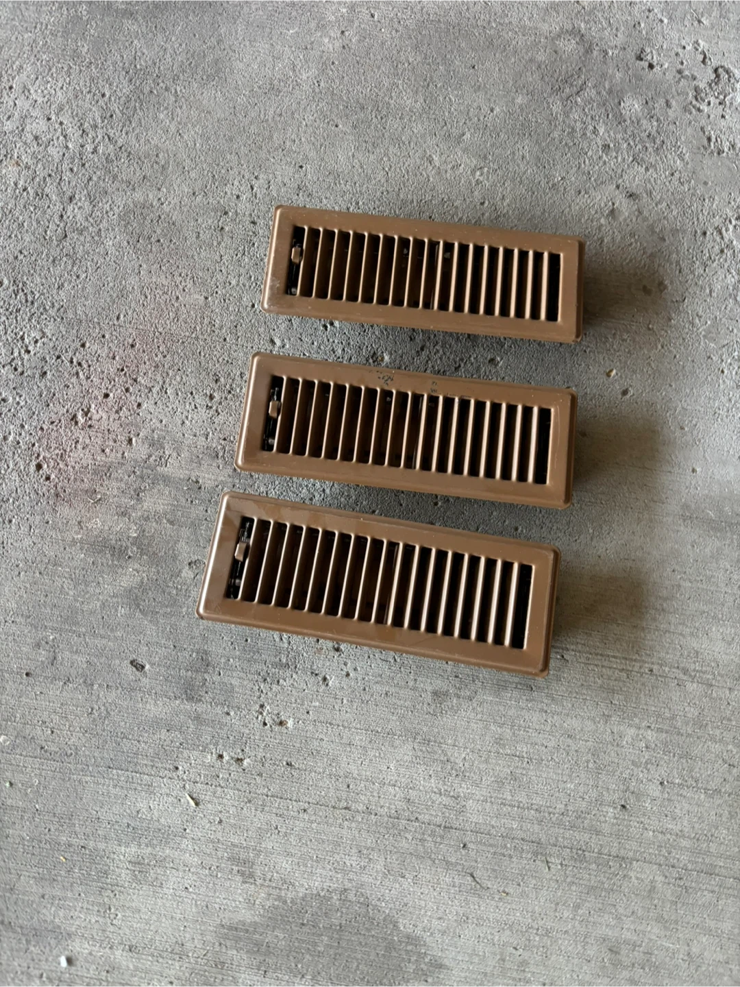3 Brown Floor Vent Registers