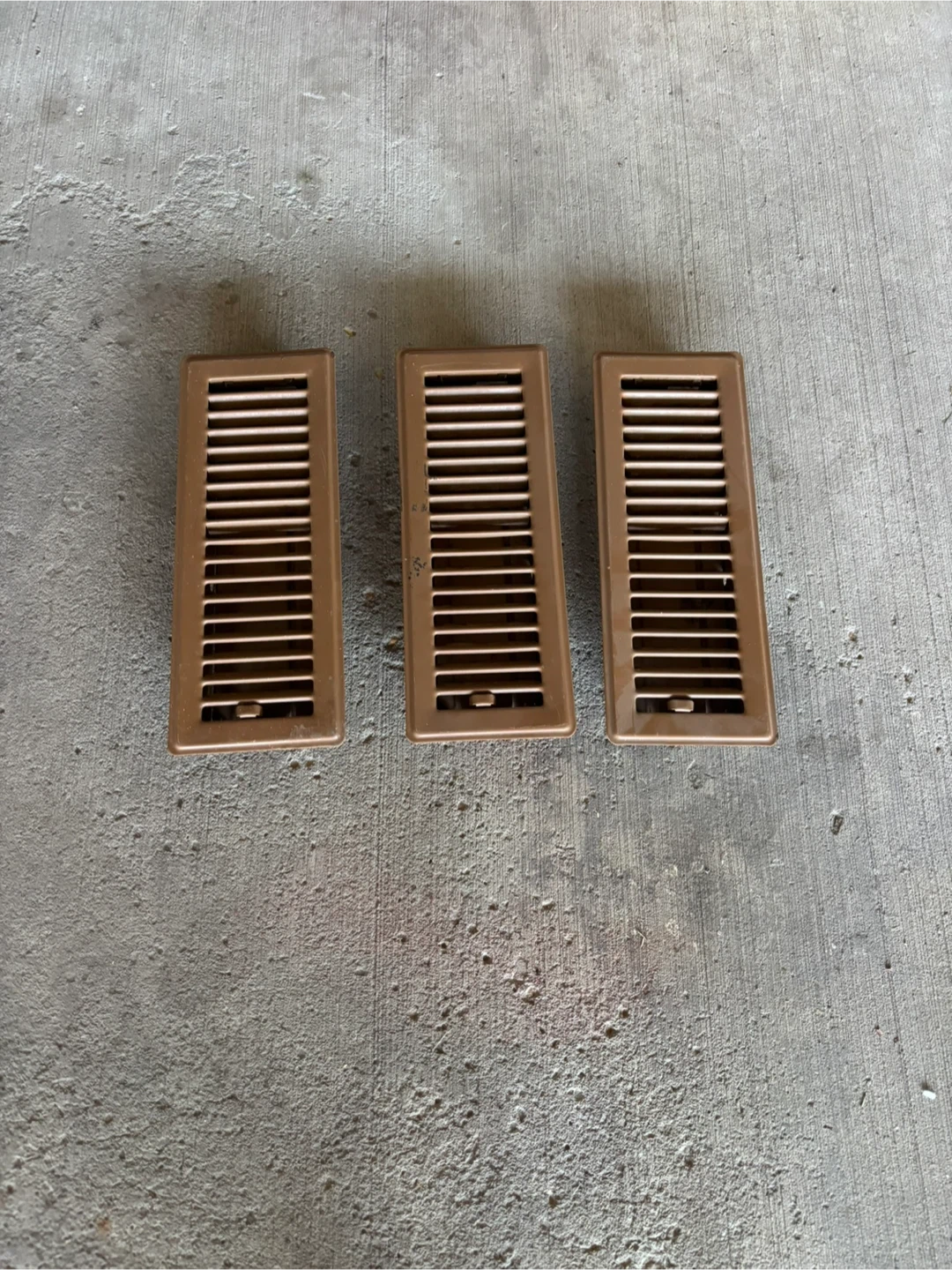 3 Brown Floor Vent Registers - photo 2