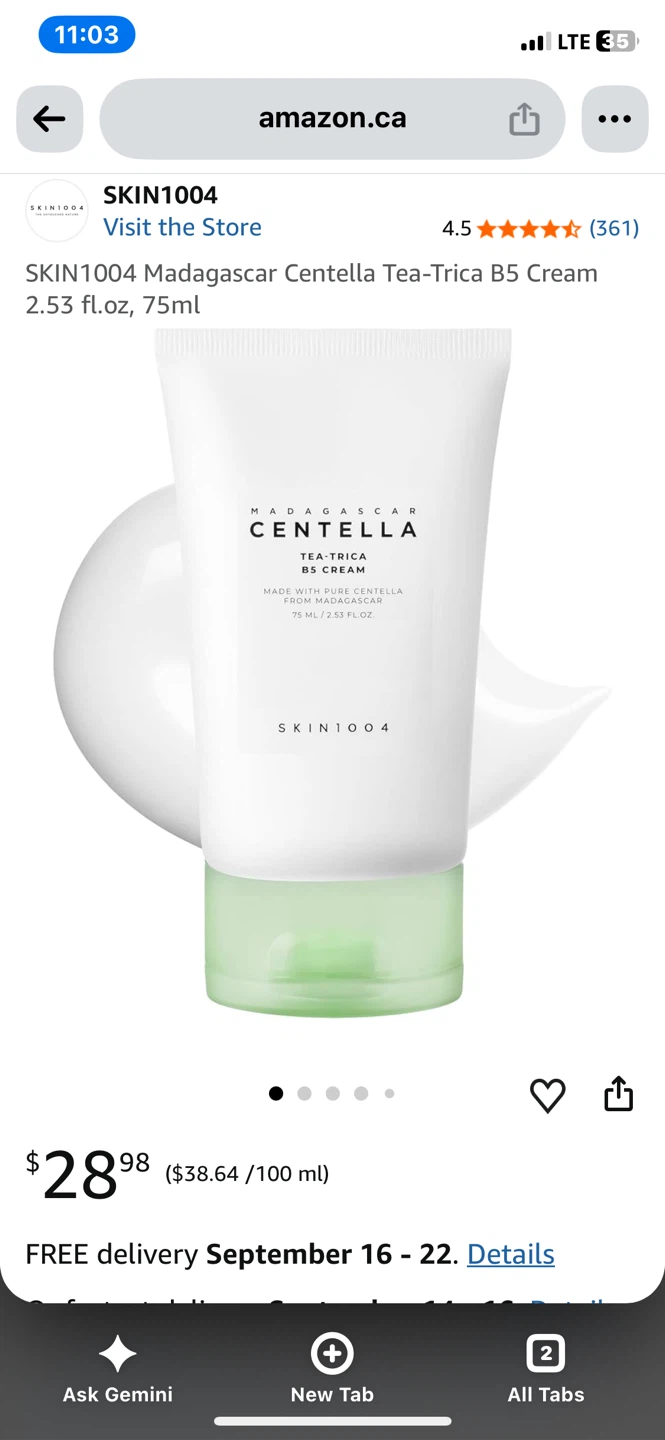 SKIN1004 Madagascar Centella Tea Tree+B5 Cream - photo 3