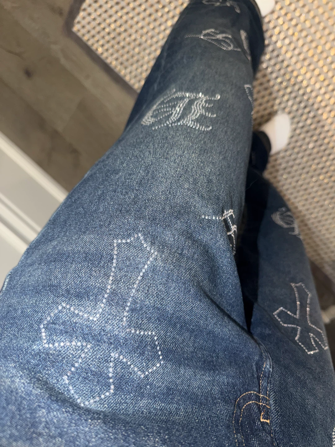 HOODRICH Rhinestone Baggy Jeans - Size S - photo 5