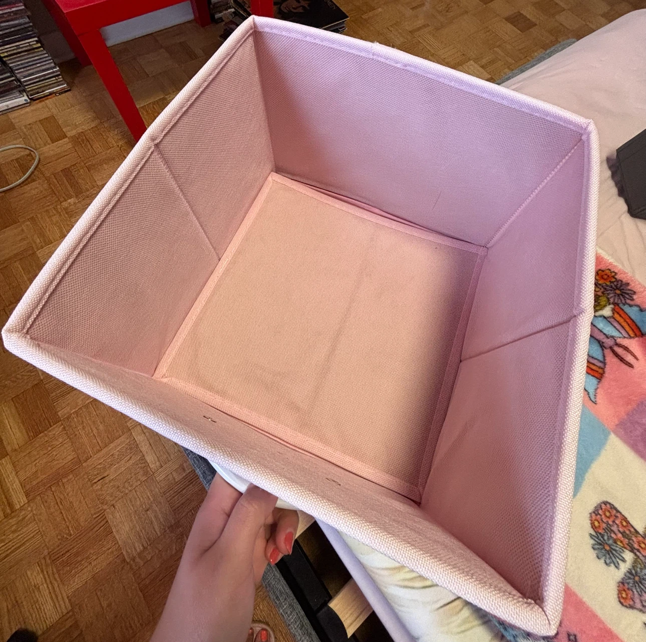 Pink Fabric Storage Drawer Bin - photo 3