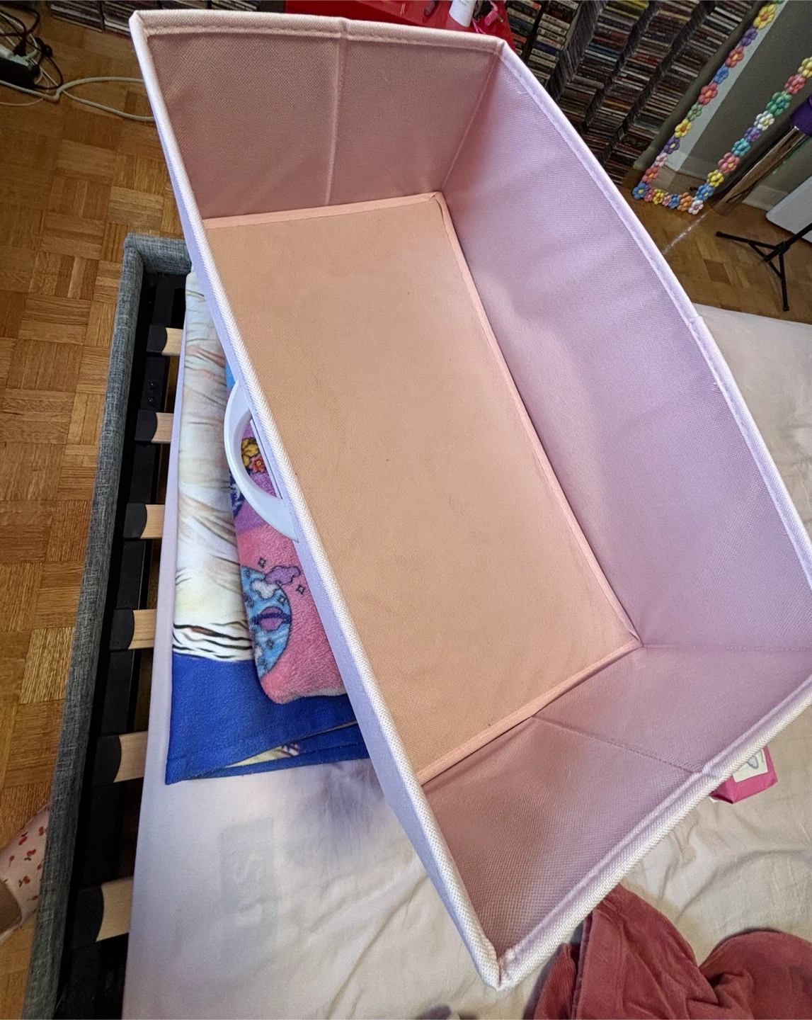 Pink Fabric Storage Drawer Bin - photo 4