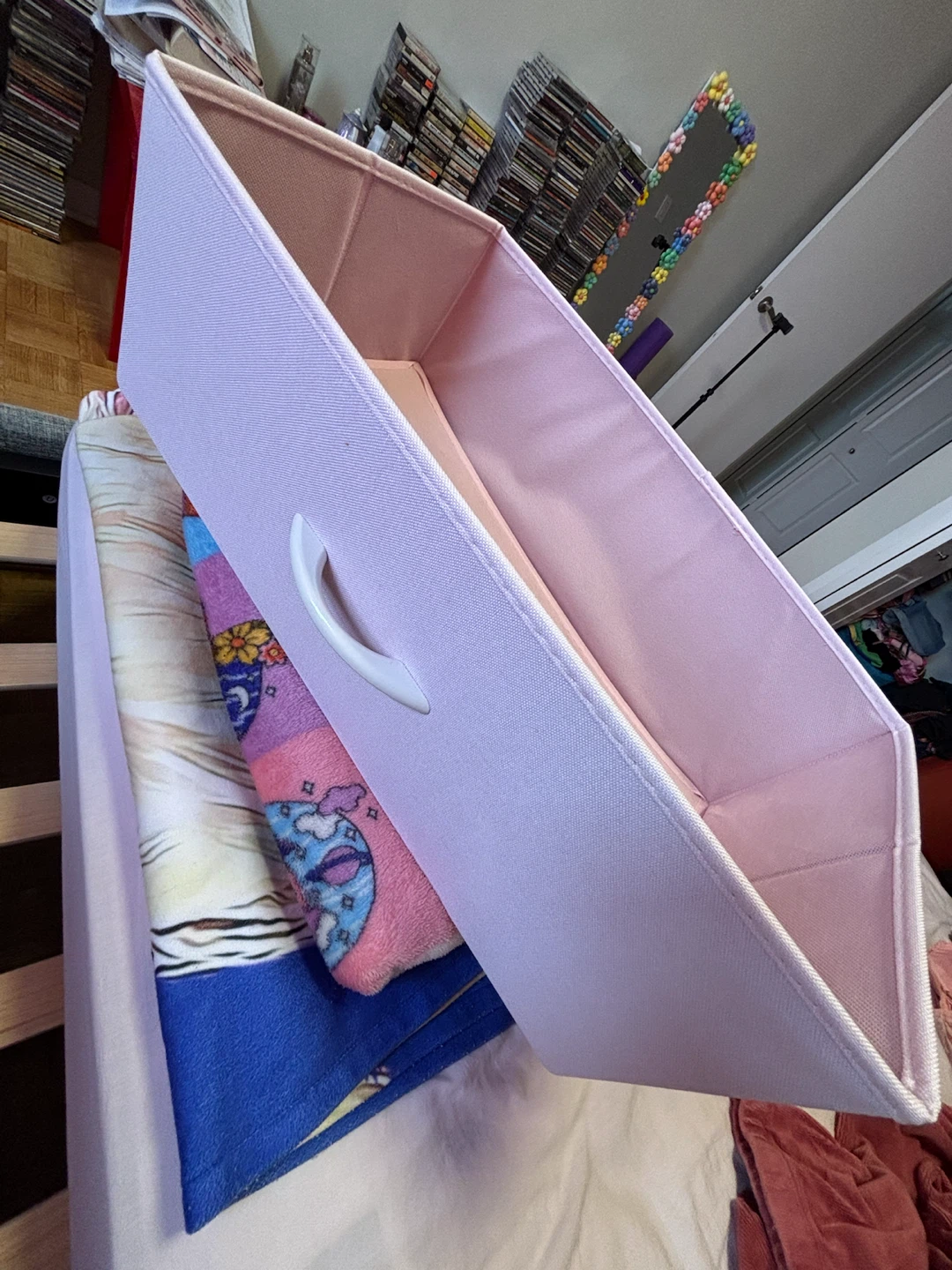 Pink Fabric Storage Drawer Bin - photo 5