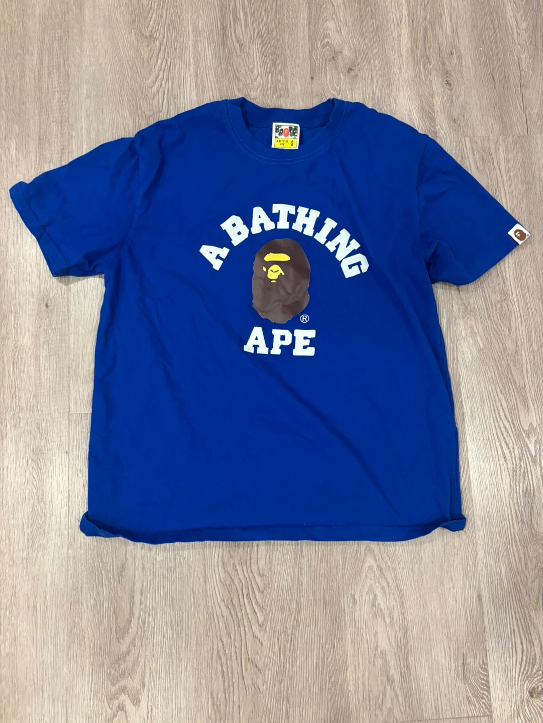 A Bathing Ape Blue Logo T-Shirt