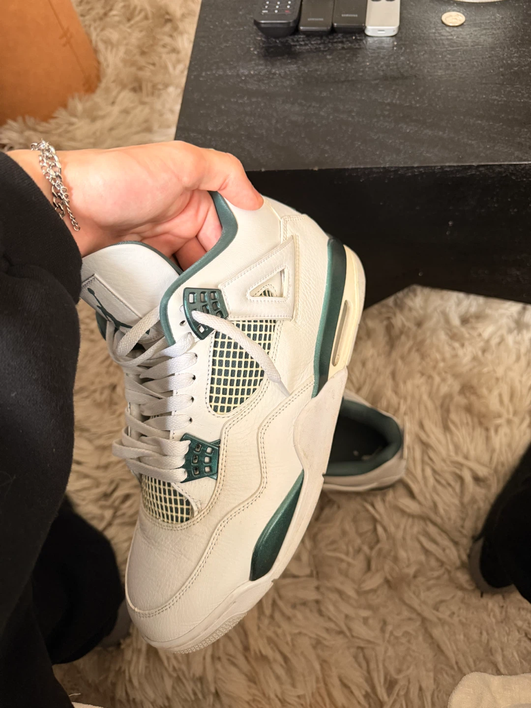 Size 11 Men Air Jordan 4 Retro ‘Oxidized Green’ - photo 2