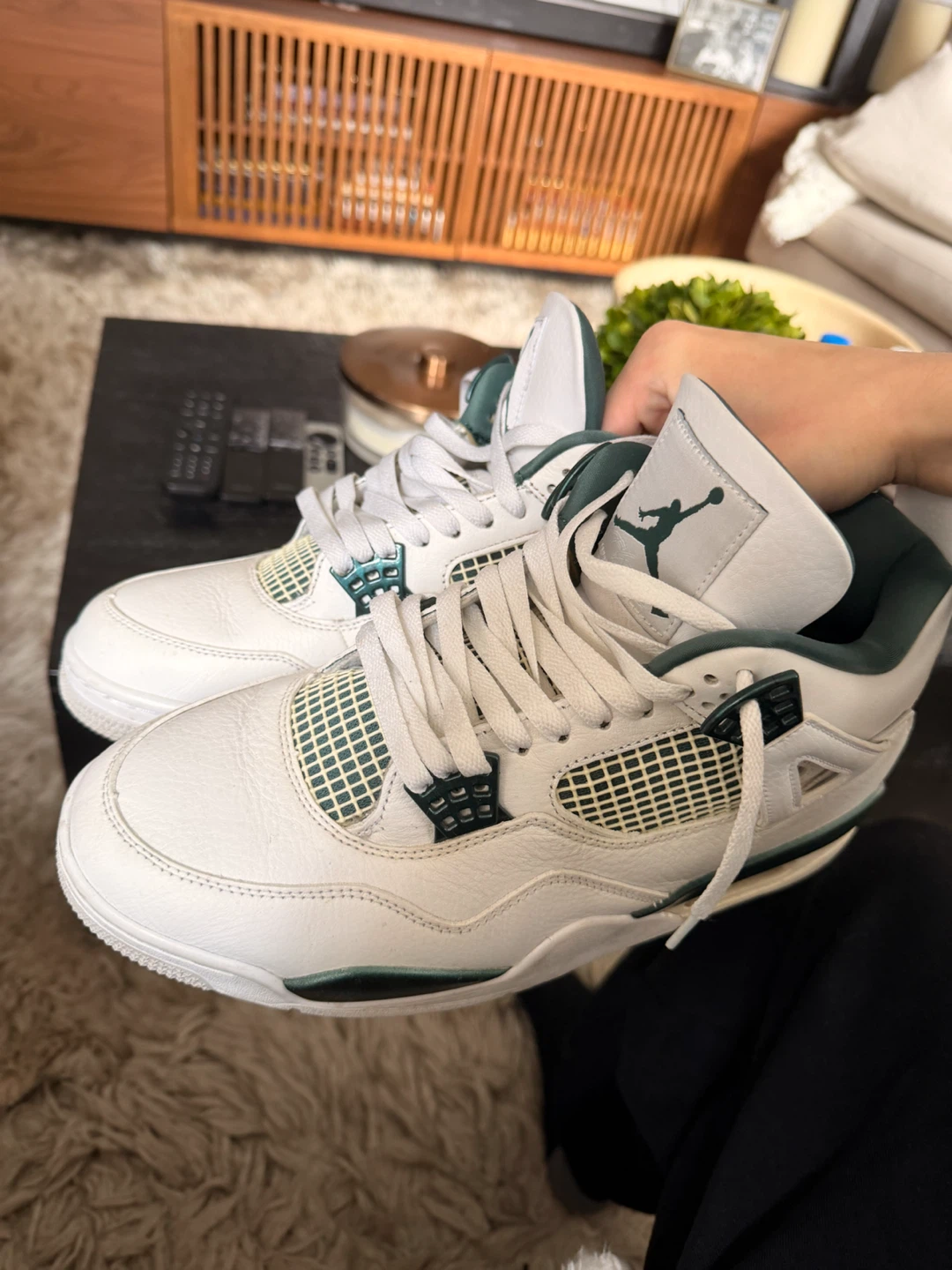 Size 11 Men Air Jordan 4 Retro ‘Oxidized Green’ - photo 3