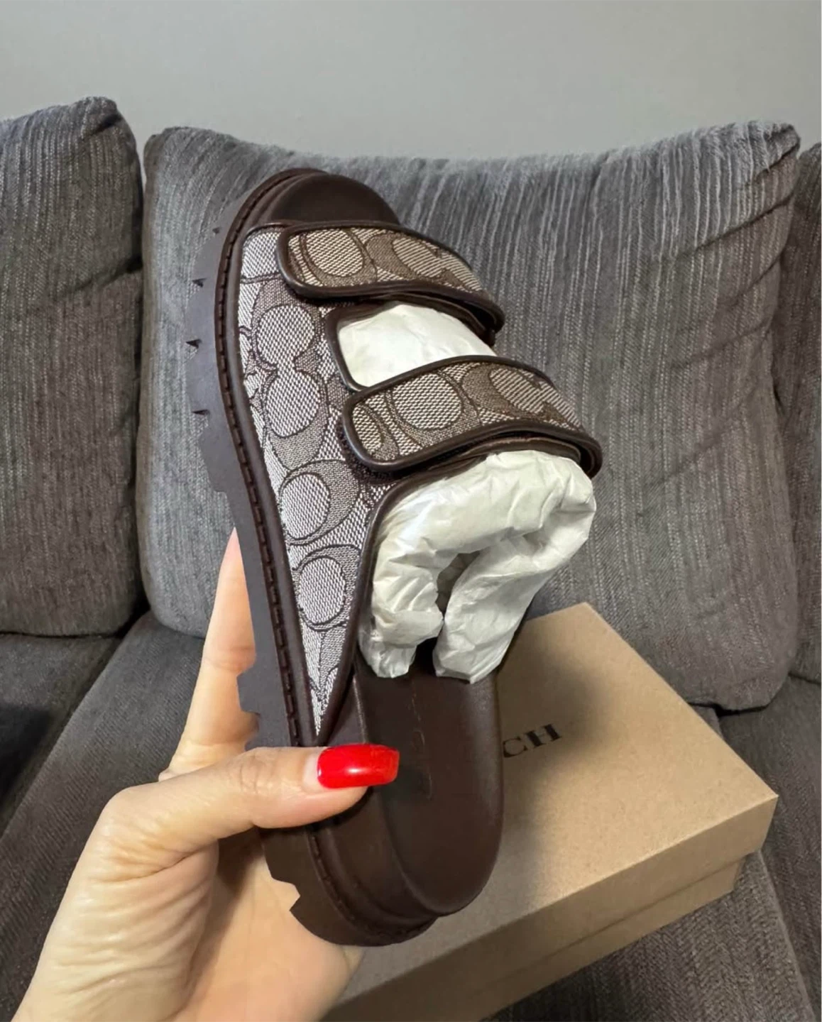 New Coach Women's Signature Sport Slides - Oak/Maple Size 7 - photo 3