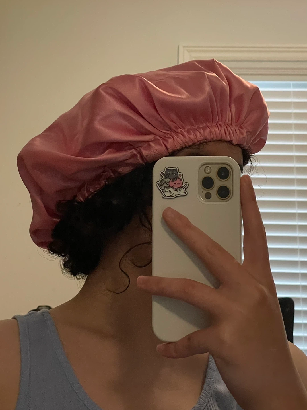 Pink Satin Sleep Bonnet - photo 3