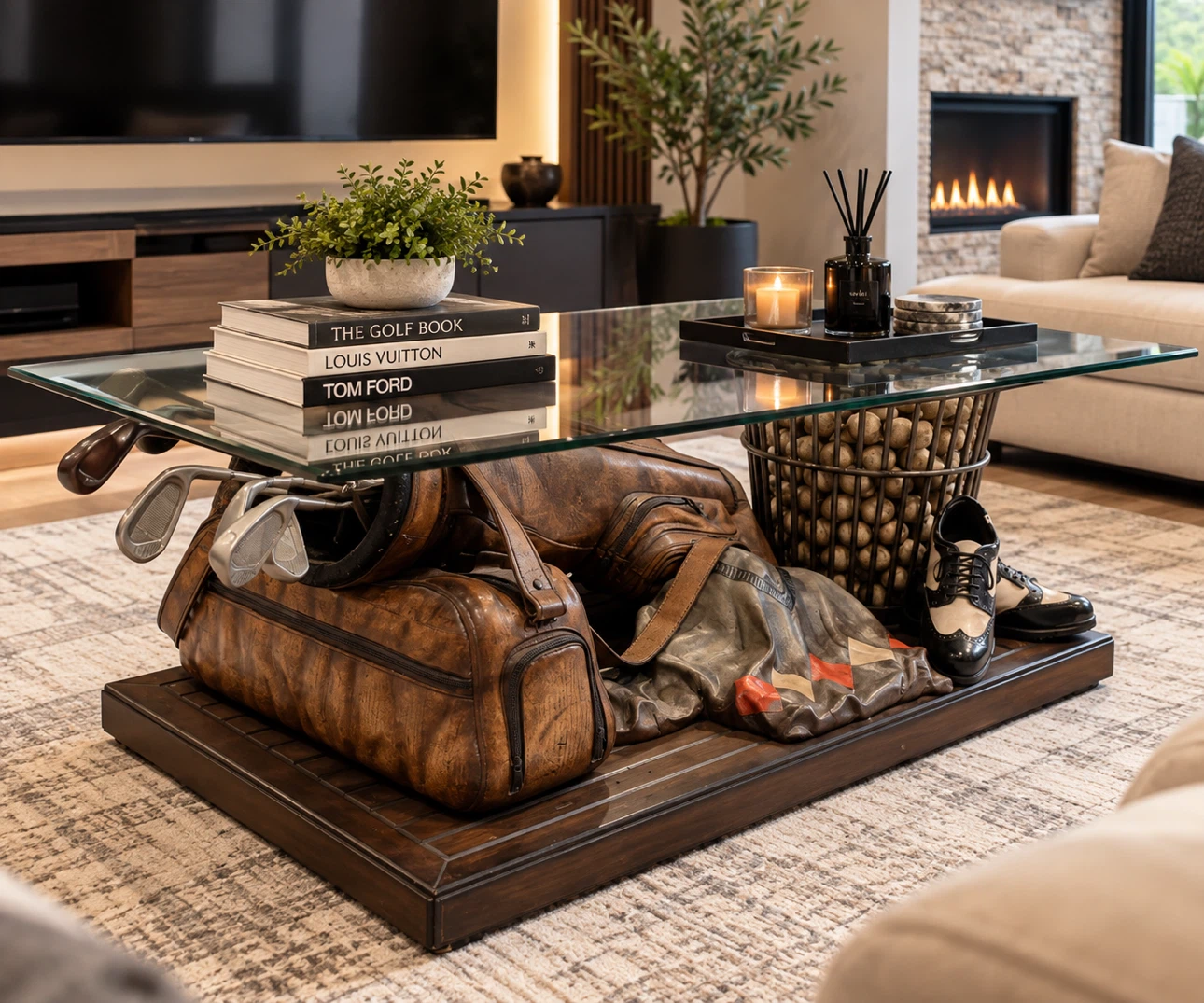 Novelty Golf Theme Coffee Table and console - photo 2