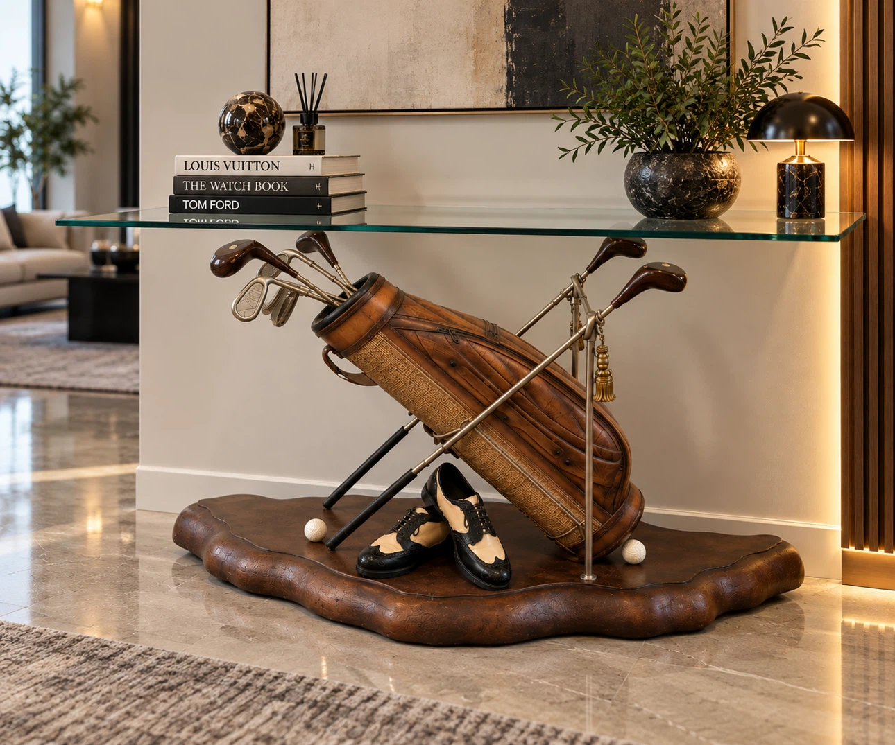 Novelty Golf Theme Coffee Table and console - photo 3