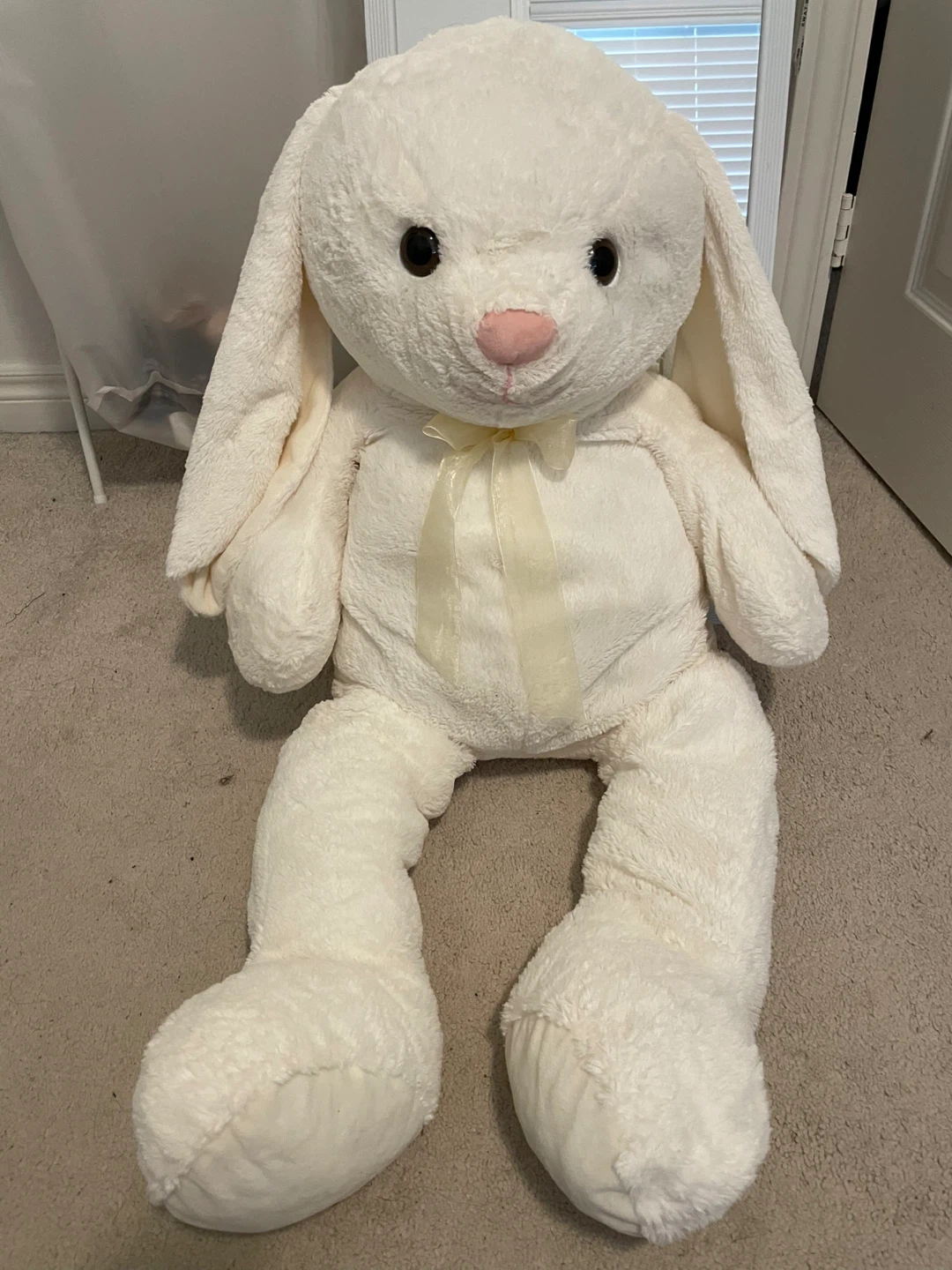 Large Cream Plush Bunny