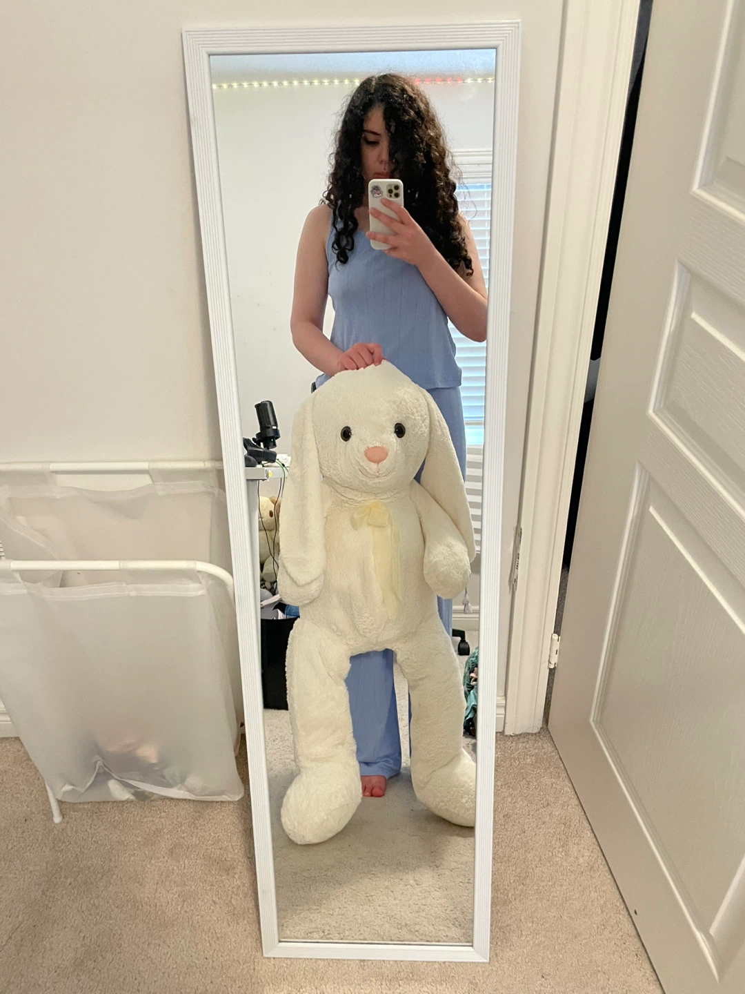Large Cream Plush Bunny - photo 3