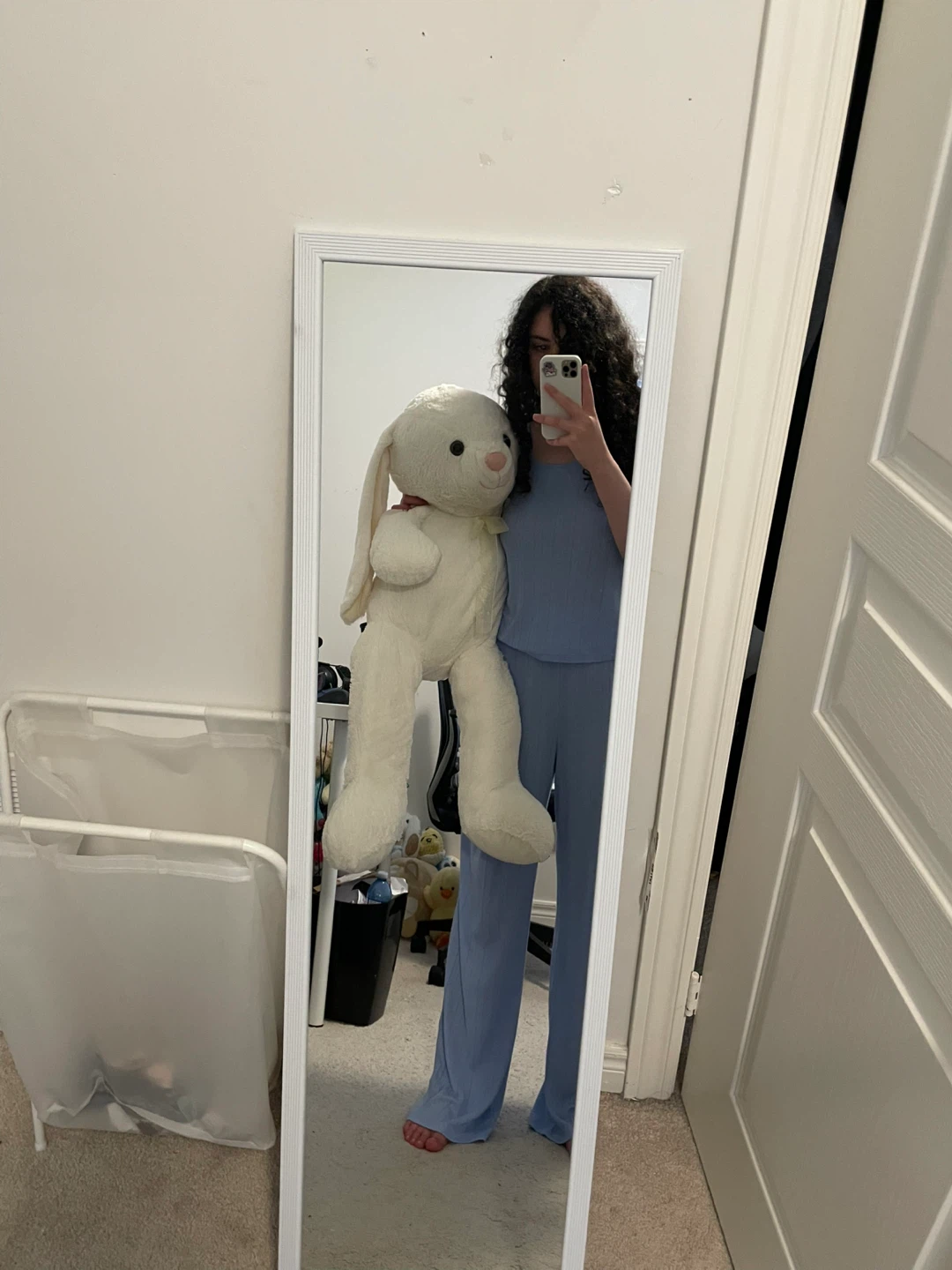Large Cream Plush Bunny - photo 4