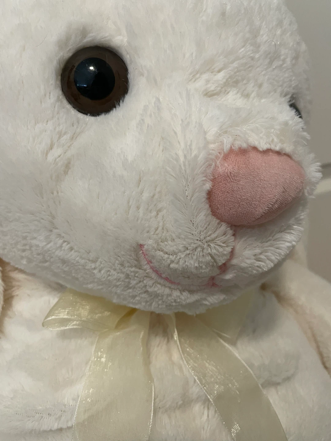 Large Cream Plush Bunny - photo 5