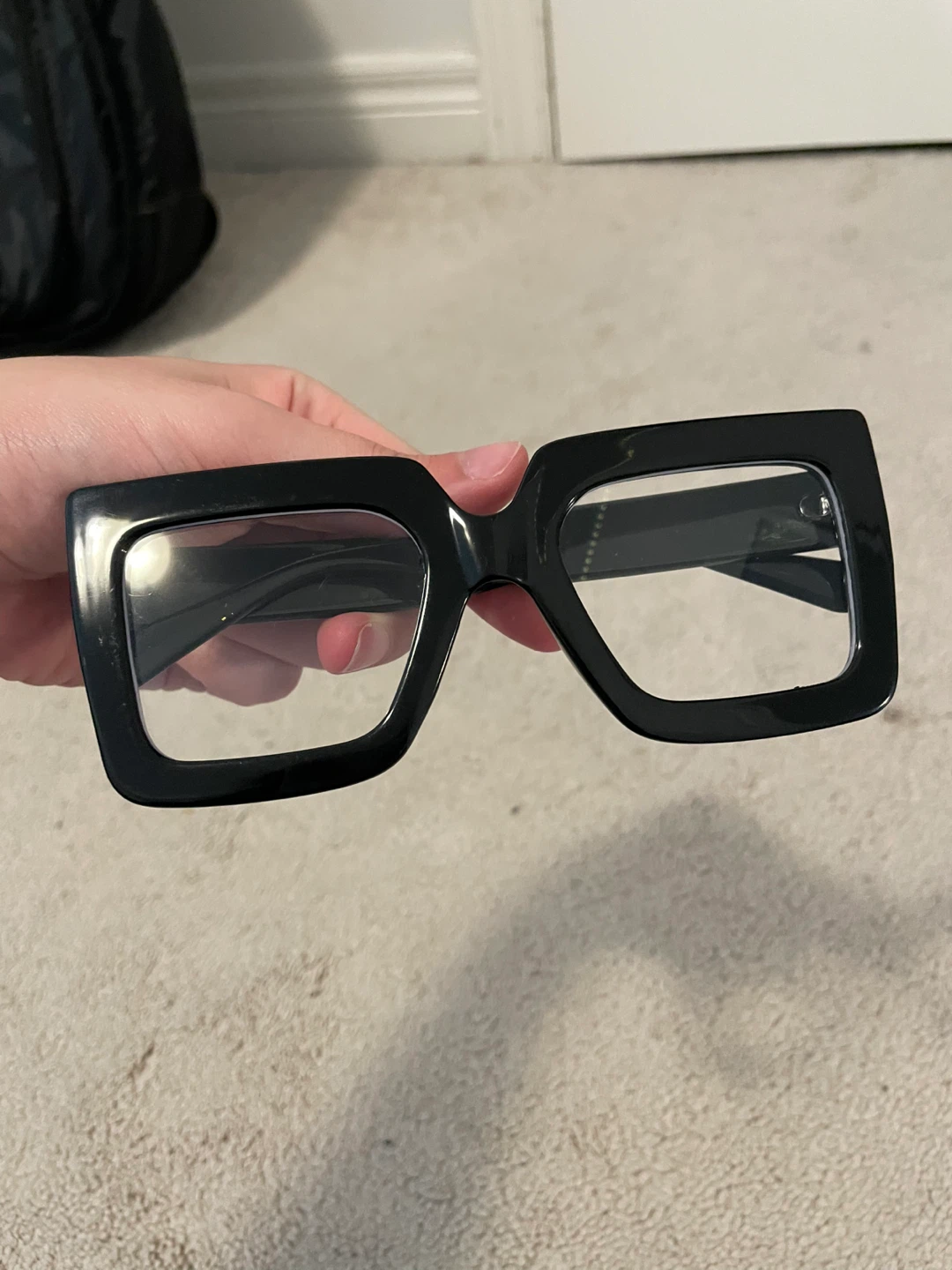 Oversized Black Blue Light Glasses