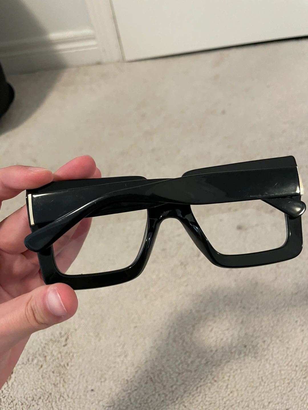 Oversized Black Blue Light Glasses - photo 2