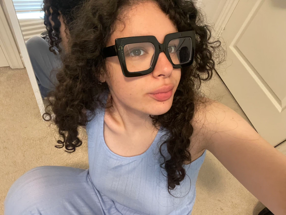 Oversized Black Blue Light Glasses - photo 4