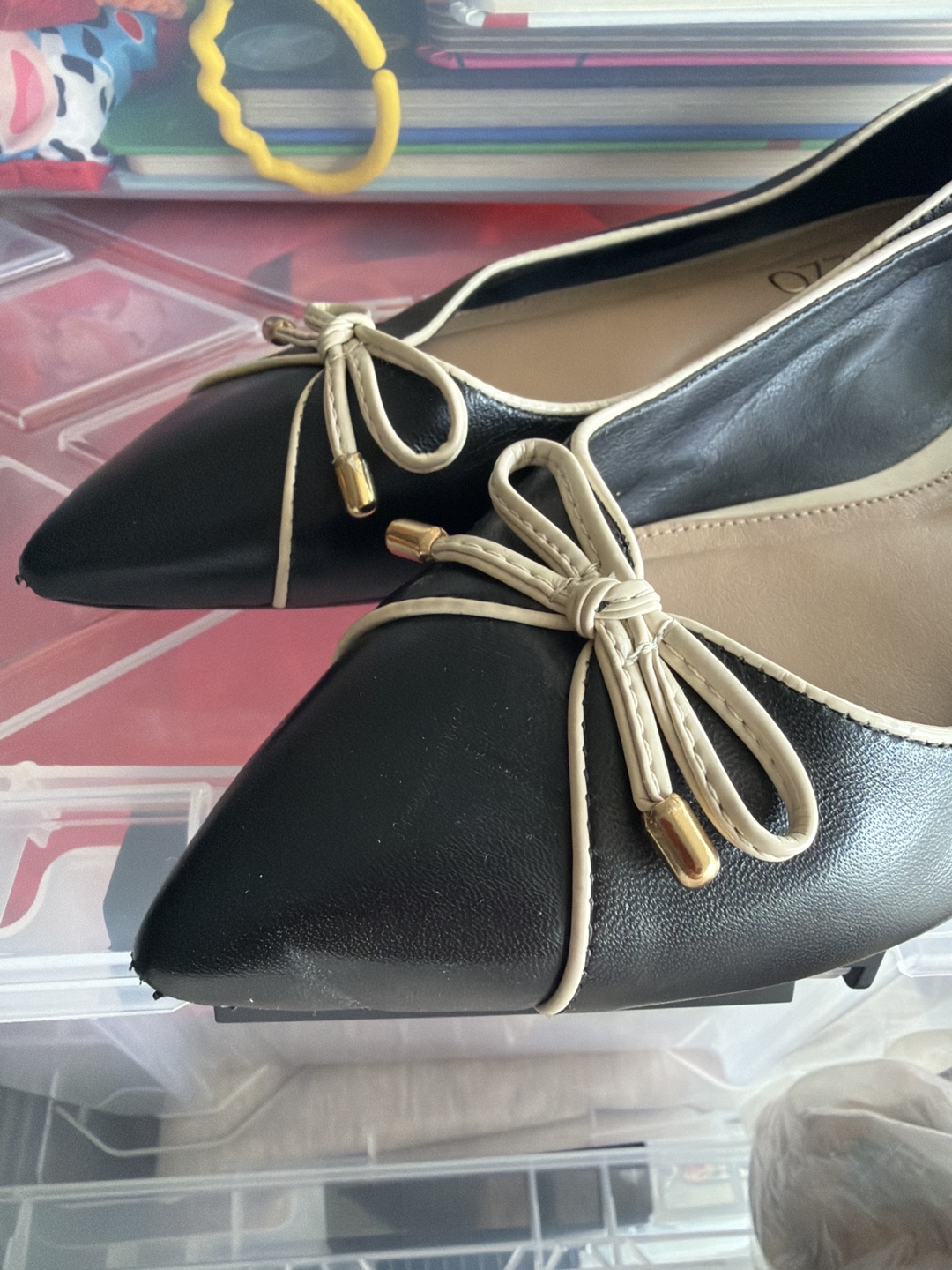 Arezzo Black Ballet Flats with Bow Detail - photo 3