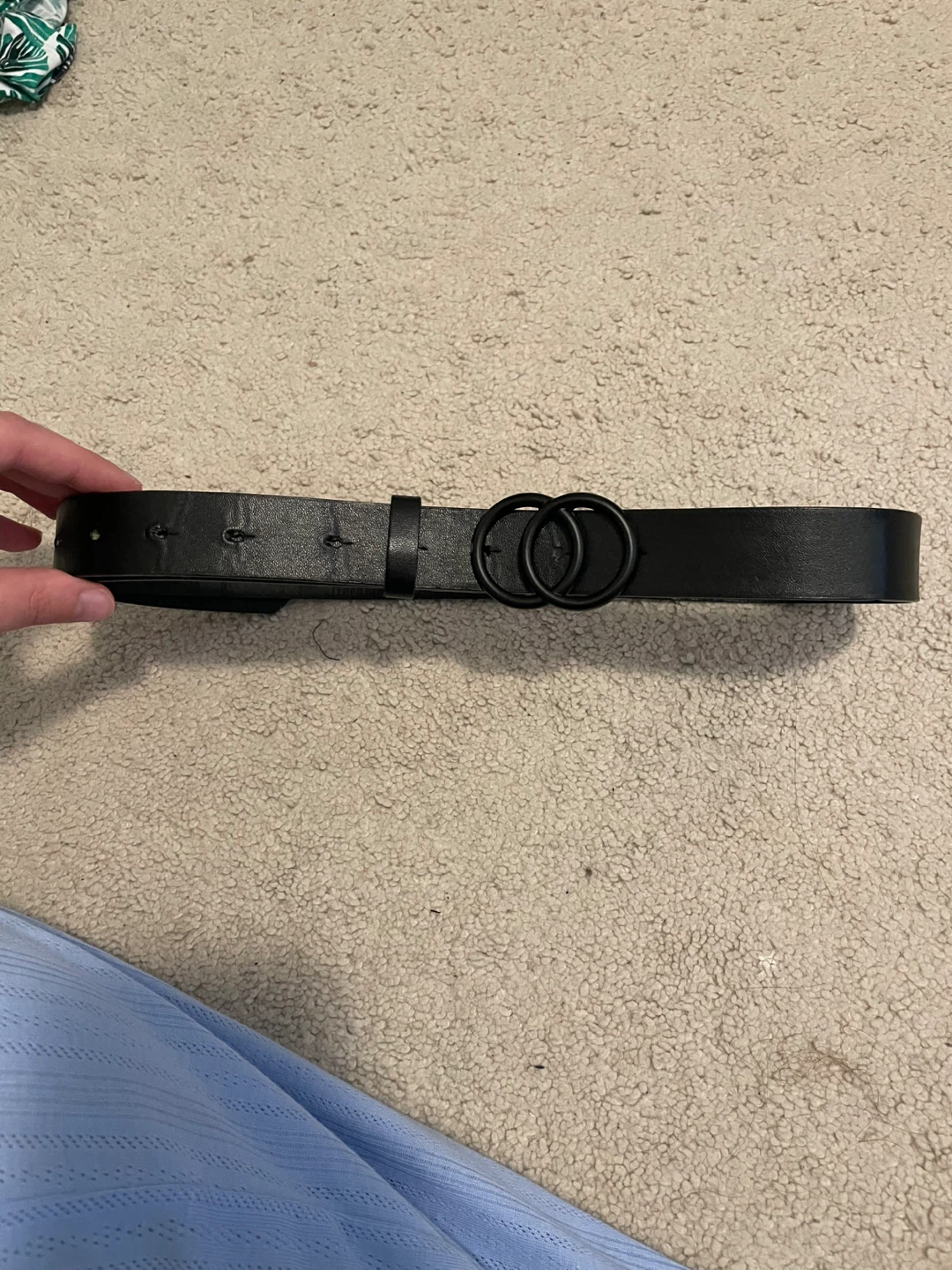 Black Double Ring Belt
