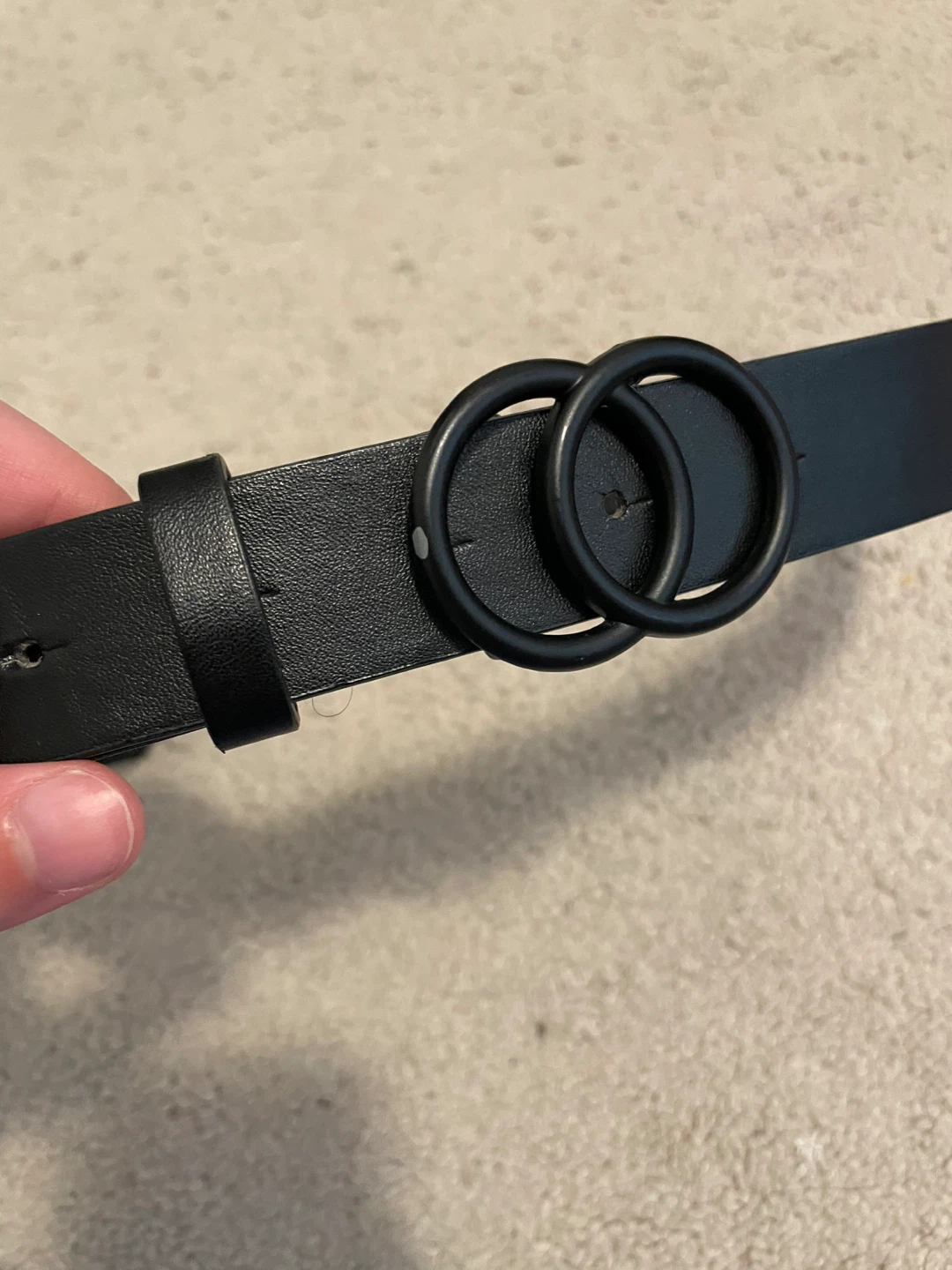 Black Double Ring Belt - photo 2