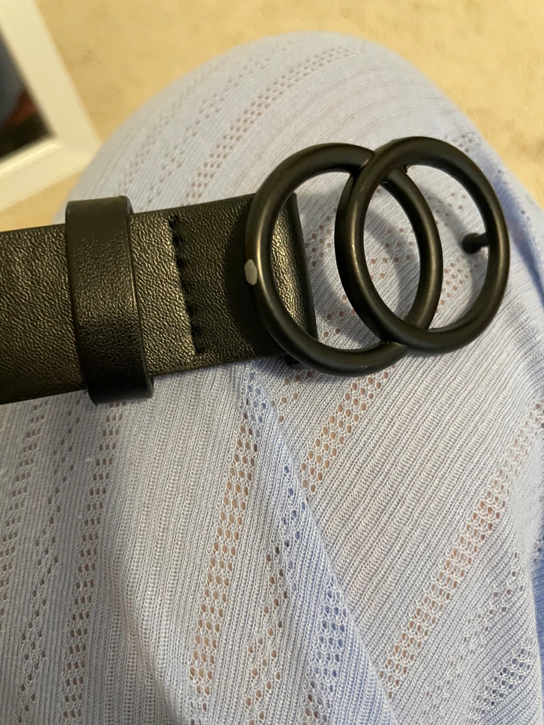 Black Double Ring Belt - photo 3
