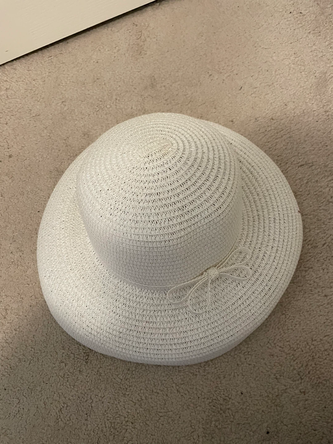 White Straw Sun Hat - photo 2